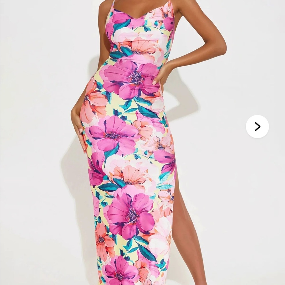 Floral Pink Maxi Dress